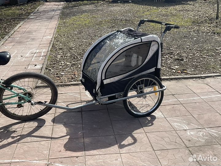 Детский велоприцеп