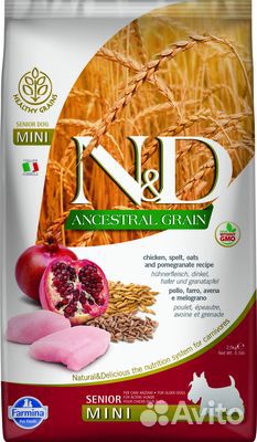 Farmina Сухой низкозерновой корм для пожилых собак