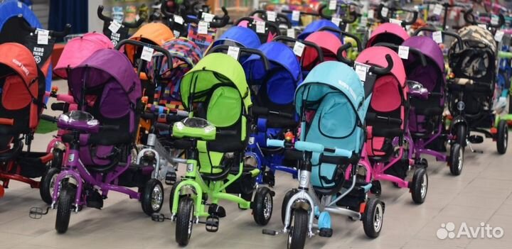 Велосипед Трехколесный с ручкой