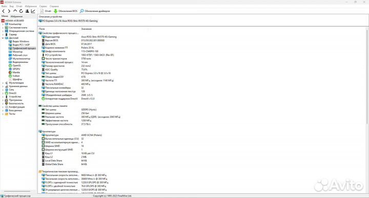 Видеокарта Asus Radeon RX 570 4gb