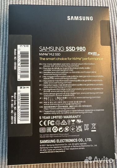 SSD 980 samsung 500gb