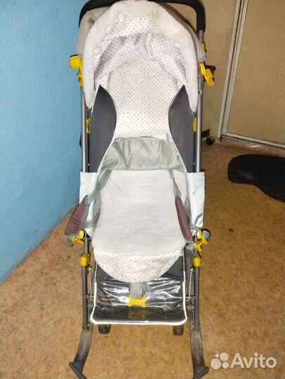 Детские санки коляска с колесами