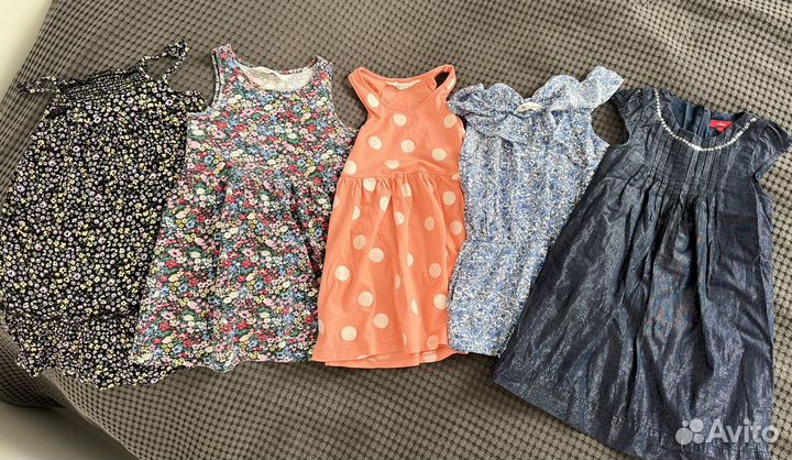 Пакет платьев для девочки 98-104 h&m