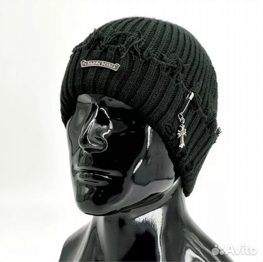 Шапка crome hearts осенняя зимняя y2k opium черная