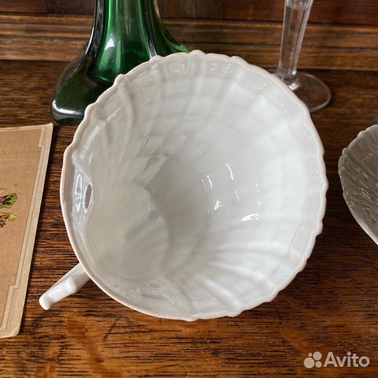 Старинная чайная пара ракушка