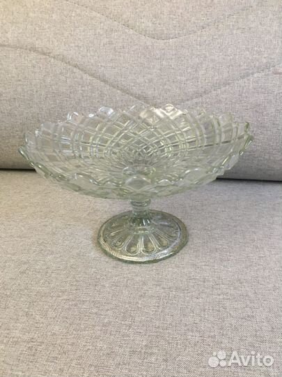 Ваза,фруктовница, стекло, до 1917г,Мальцов