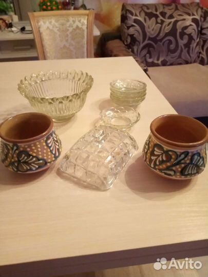 Ваза конфетница, варенница, масленица и горш. СССР