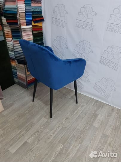 Стулья Моди увеличенные синий велюр