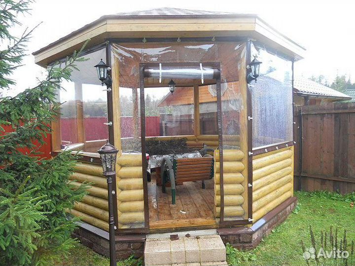 Мягкие окна для террас и беседок под ключ