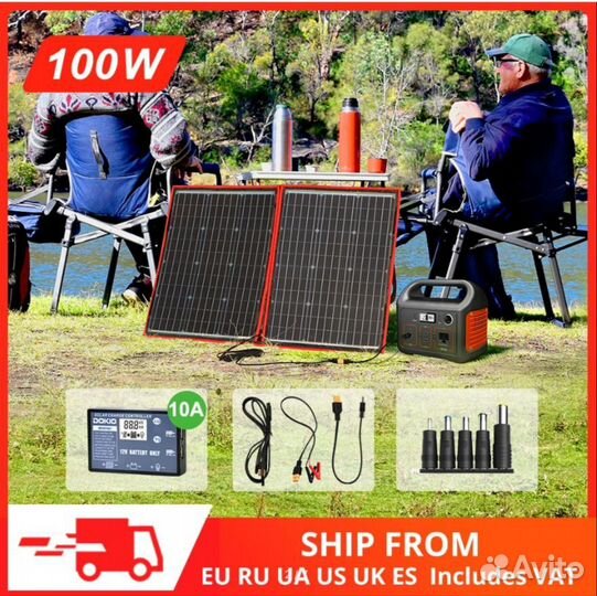 Складная солнечная панель dokio 100W