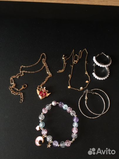 Бижутерия серьги ожерелье