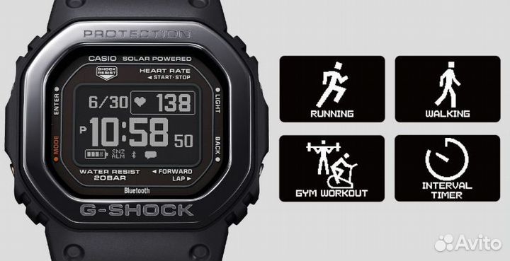 Часы Casio G-Shock DW-H5600MB-1 Bluetooth SMART