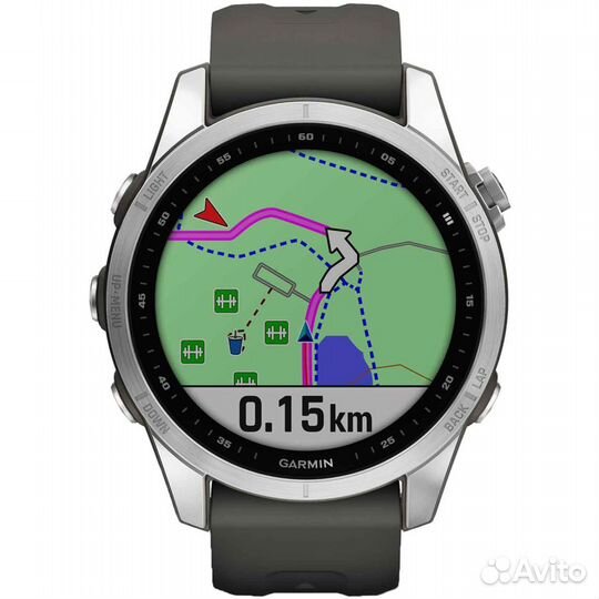 Часы Garmin Fenix 7S Silver Graphite Band