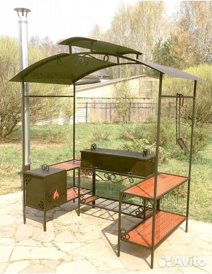 Мангал с печью
