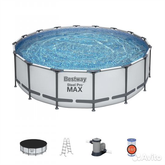 Бассейн каркасный Bestway Steel Pro Max 488х122 см