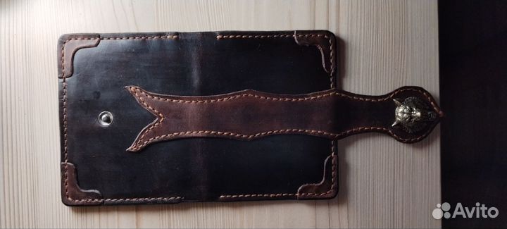 Мужское кожаное портмоне ручной работы