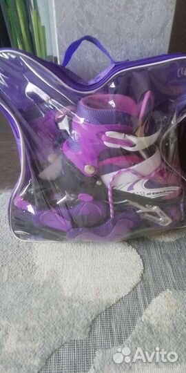 Детские ролики раздвижные и защита размер 28-33