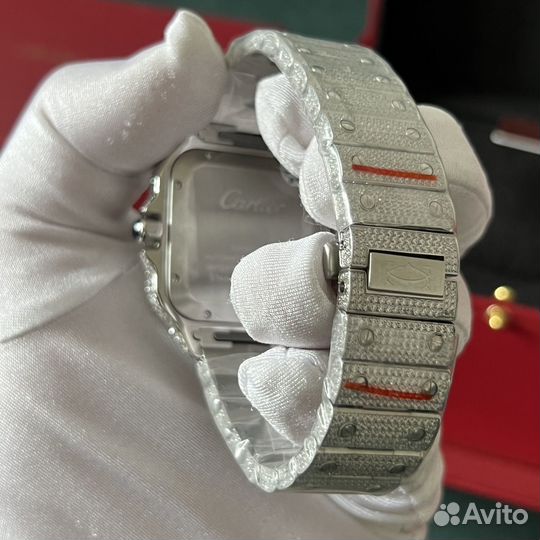 Часы Cartier santos с камнями