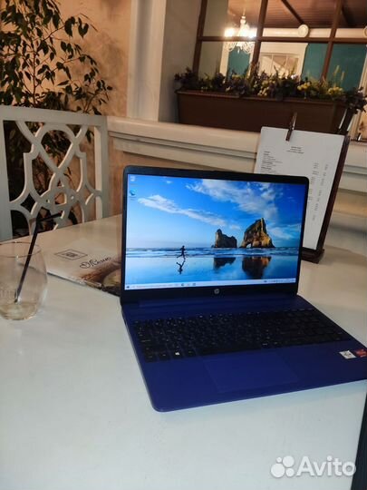 Игровой ноутбук HP в идеале синий ips ssd