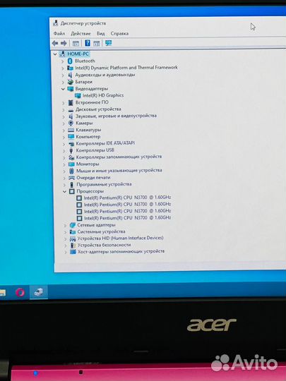 Компактный ноутбук acer 4ядра