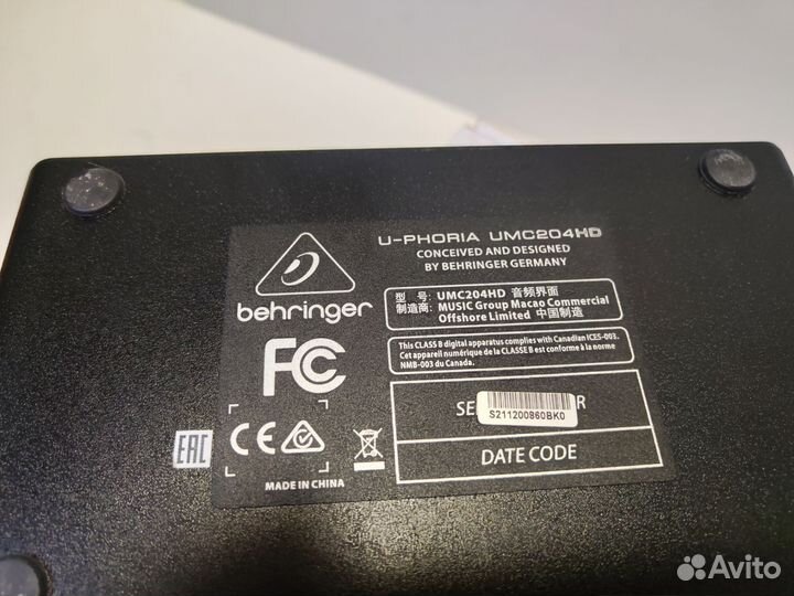 Behringer u-phoria UMC204HD