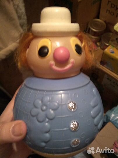 Кукла неваляшка СССР клоун вятка клеймо