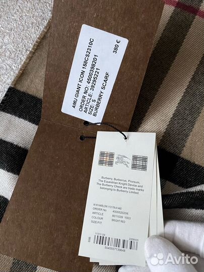 Шарф Burberry теплый