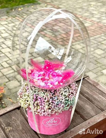 Шар баблс с цветами