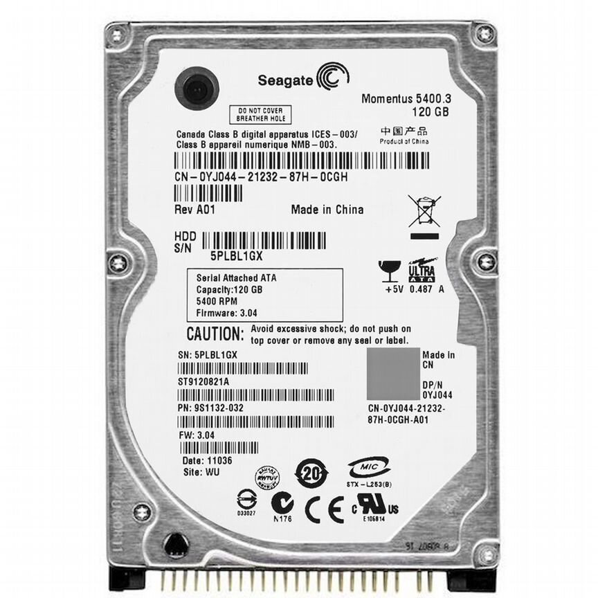 [ST9120821A] Жесткий Диск Seagate 120gb Sata2,5" St9120821a