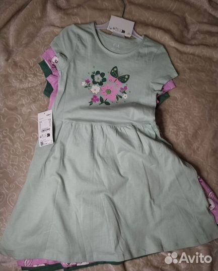 Комплект платьев C&A для девочек новые р 128