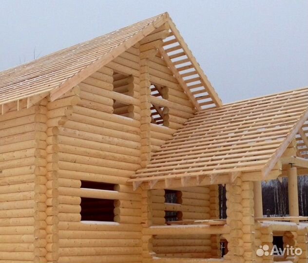 Дом из оцилиндрованного бревна от производителя