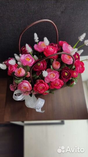 Для интерьера из сухоцветов и искусственных цветов