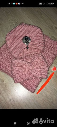 Шапка чалма и снуд