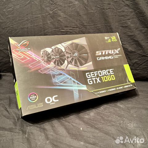 Asus rog strix geforce GTX 1060 TI купить в Москве | Электроника | Авито