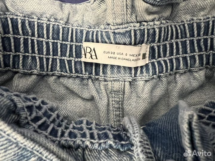 Джинсовые шорты zara 32