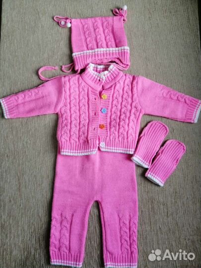 Трикотажный костюм детский 6-12 мес