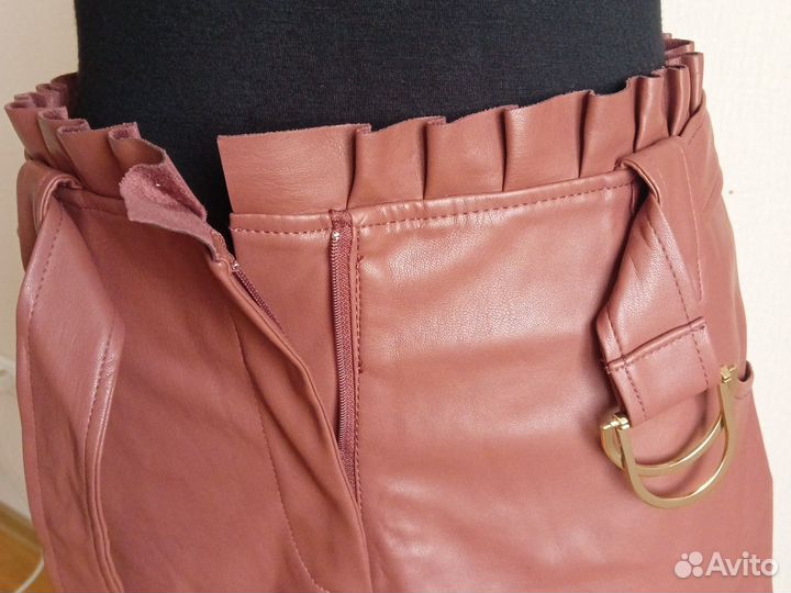 Юбка женская кожаная zara M