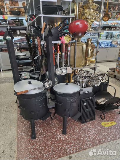 Печь 12 лит,казаны, шумовки подарки