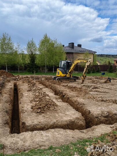 Услуги мини экскаватора Аренда. Миниэкскаватор