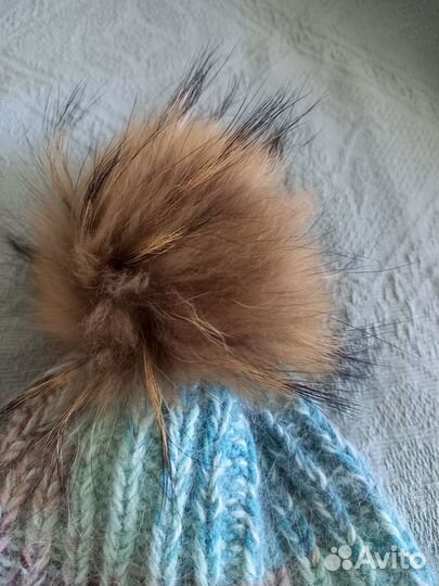 Детская вязаная шапка р-р 6-12 м