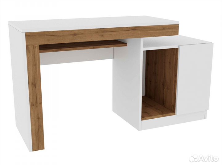 Стол компьютерный №4 вотан/белый (стд)