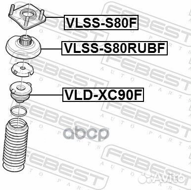 Опора амортизатора volvo S60/S80/XC90 пер.(верхняя