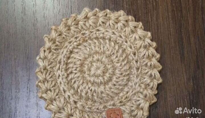 Салфетки сервировочные джут шнур ручная работа