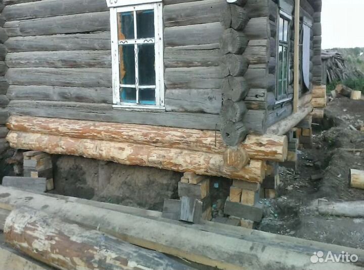 Замена венцов Подъем домов Ремонт фундамента