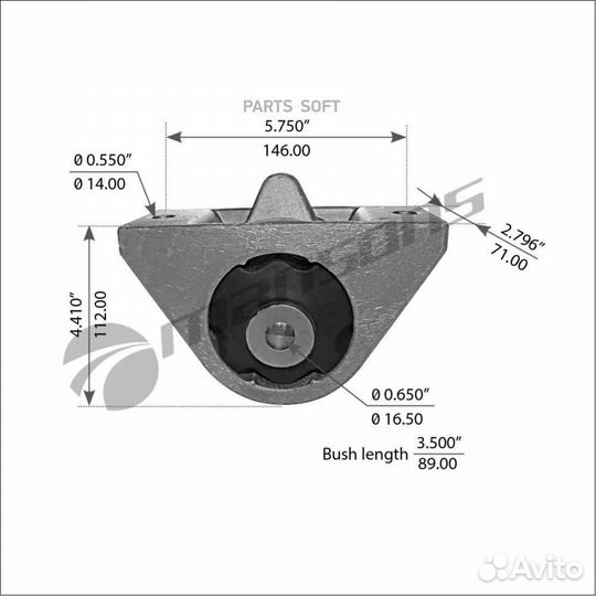 Mansons 360043 Сайлентблоки подвески mansons (гп/в