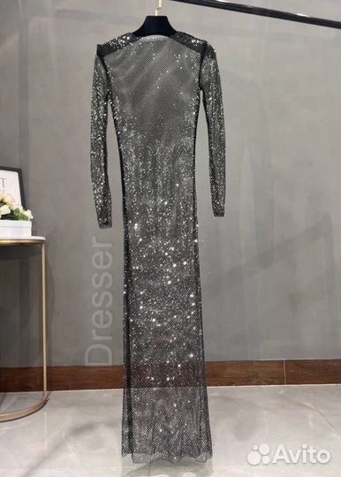 Платье сетка стразы
