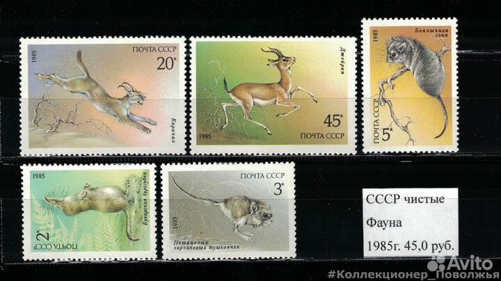 Почтовые Марки России и СССР Флора Фауна Животные