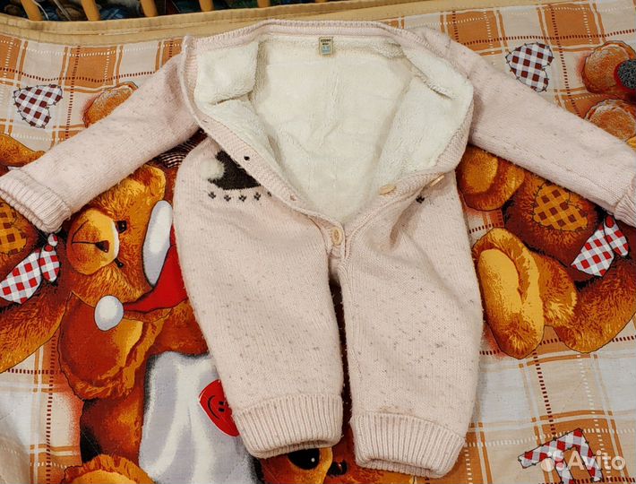 Комбинезон для девочки вязанный 74