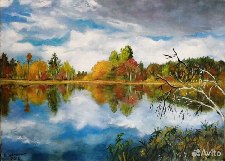 Картины маслом. Осенние пейзажи, цветы