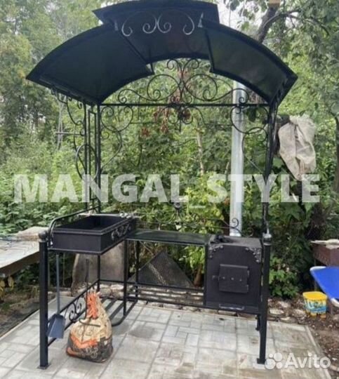 Мангал с печью
